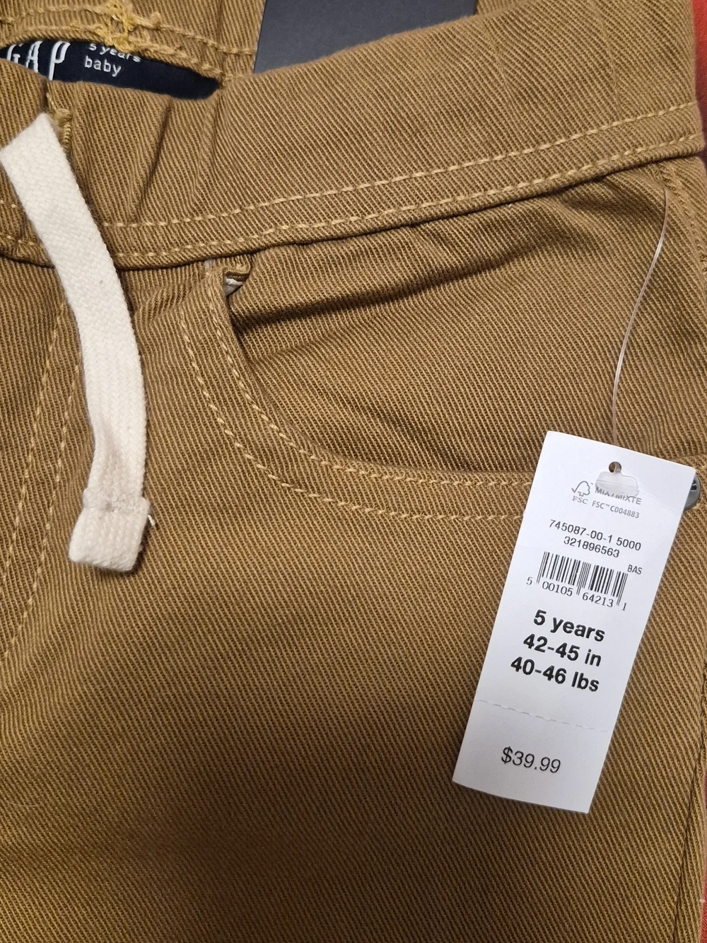 GAP Kids Brown Drawstring Waist Bottoms